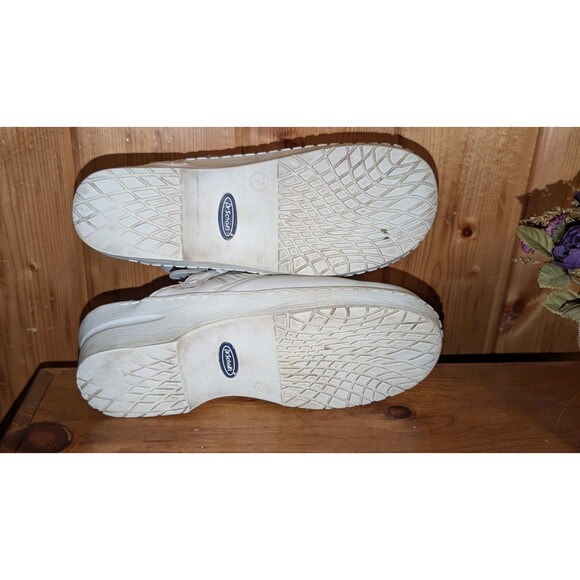 Dr Scholls AIR cradle White clogs Sz 7 Slip On Strap Gel Insoles Like Crocs shoe - Picture 5 of 11